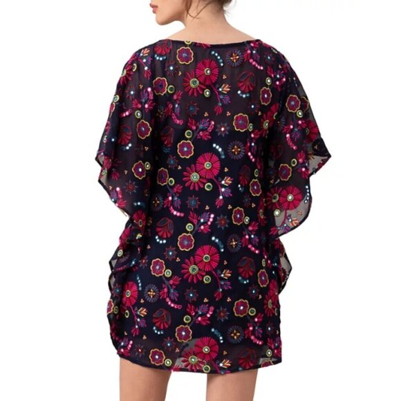 Trina Turk 'Anissa' Embroidered Caftan Mini-Dress, Multicolor - Picture 4 of 5